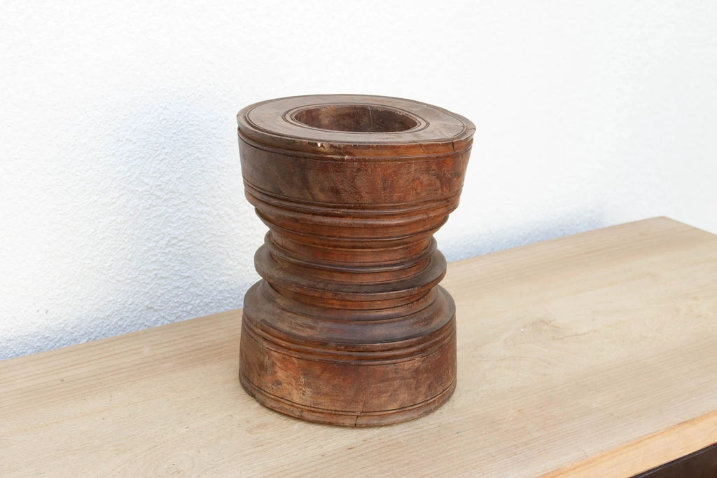 Antique Rice Grinder Candle Holder by DE-COR | Globally Inspired