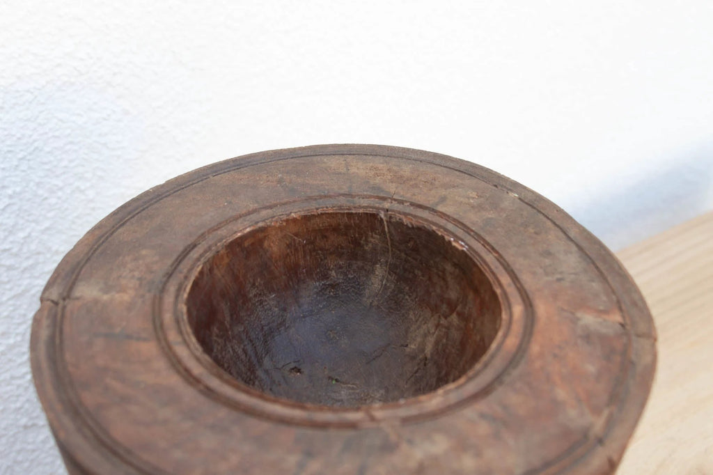 Antique Rice Grinder Candle Holder by DE-COR | Globally Inspired