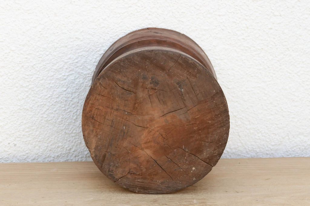 Antique Rice Grinder Candle Holder by DE-COR | Globally Inspired