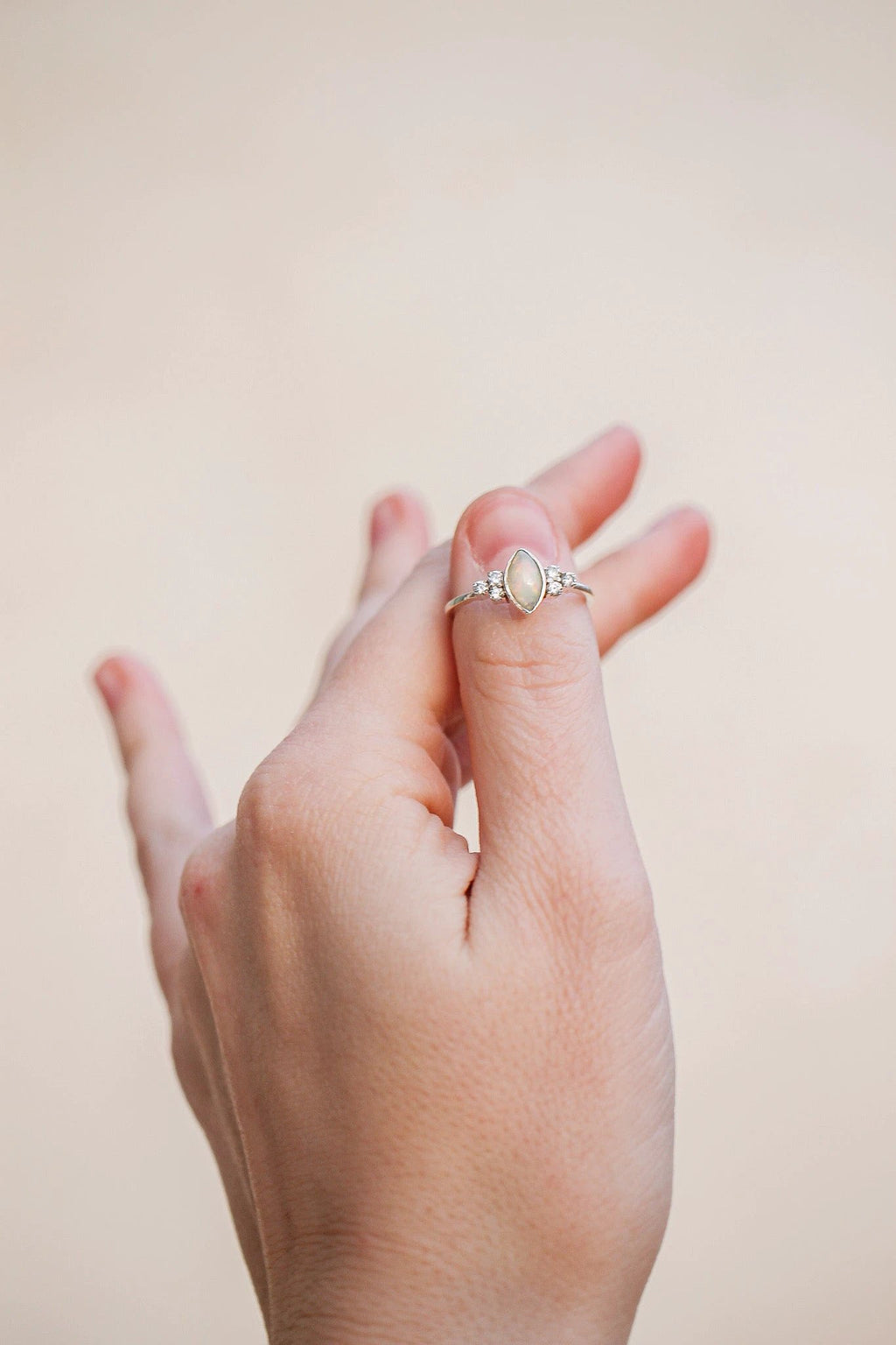 Serena Opal Ring in Silver by Rose & Clay