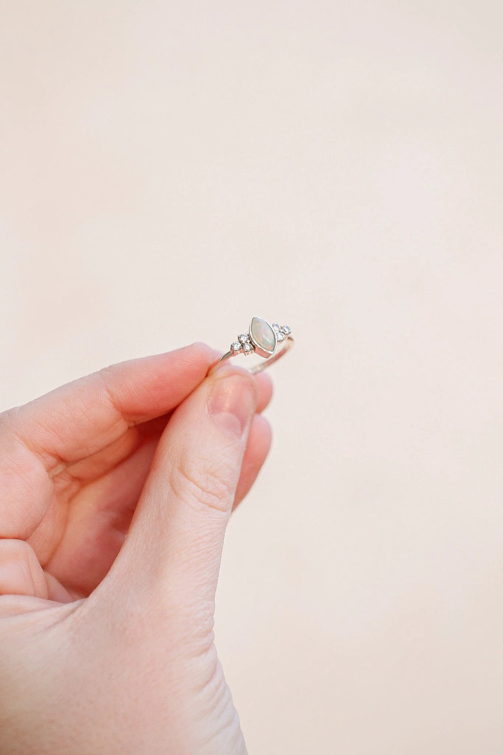 Serena Opal Ring in Silver by Rose & Clay