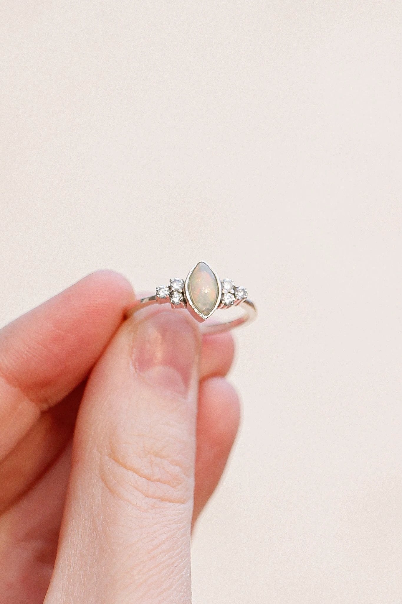 Serena Opal Ring in Silver by Rose & Clay