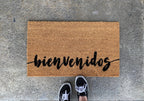 bienvenidos Spanish Outdoor Doormat by Nickel Designs Custom Doormats