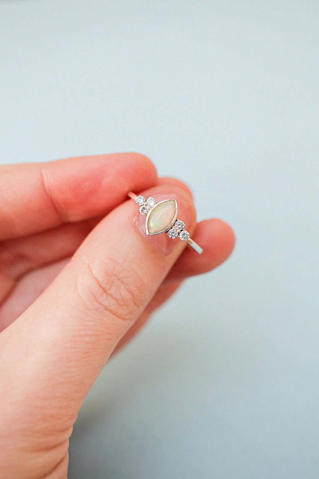 Serena Opal Ring in Silver by Rose & Clay