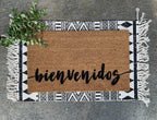bienvenidos Spanish Outdoor Doormat by Nickel Designs Custom Doormats