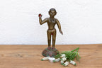 Bronze Yakshini Devotional Attendant Figure