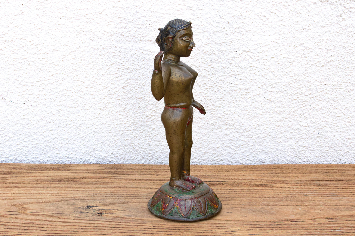 Bronze Yakshini Devotional Attendant Figure