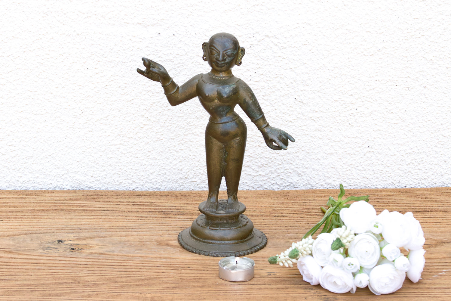 Exceptional Antique Bronze Indian Goddess Figure