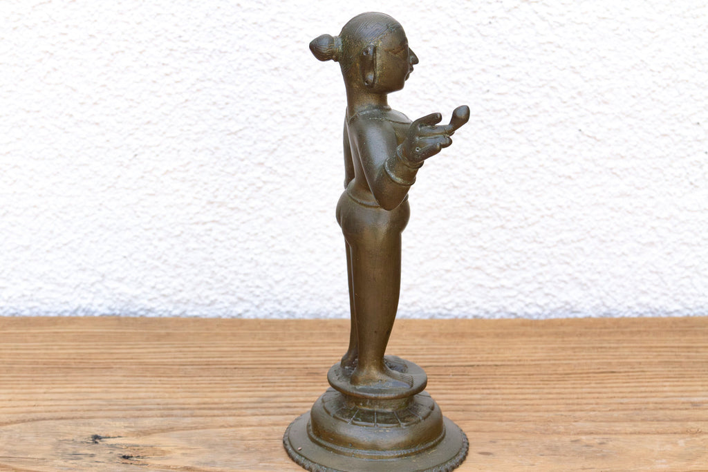 Exceptional Antique Bronze Indian Goddess Figure