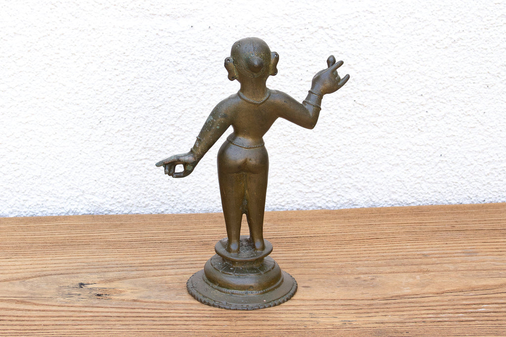 Exceptional Antique Bronze Indian Goddess Figure