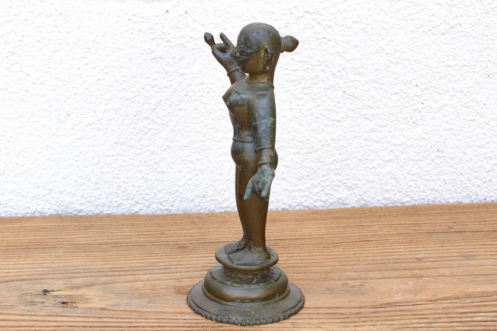 Exceptional Antique Bronze Indian Goddess Figure