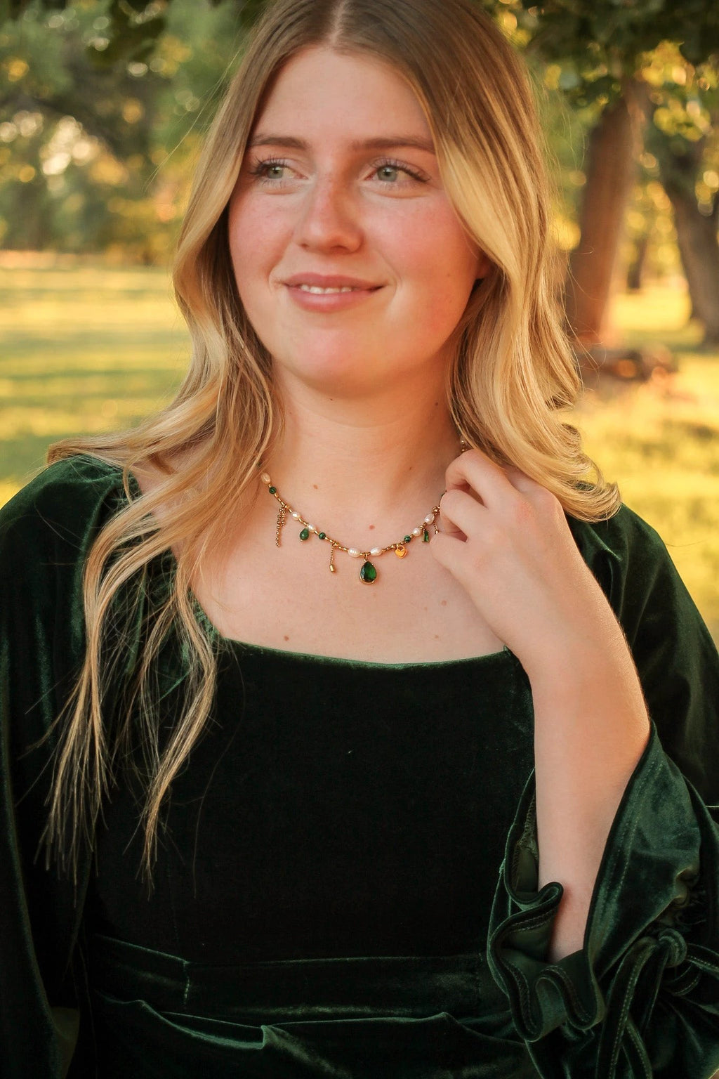 Jenna Charm Necklace by Rose & Clay