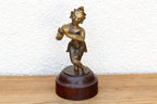 Captivating Indian Bronze Krishna on a Custom Stand