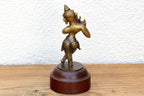 Captivating Indian Bronze Krishna on a Custom Stand