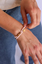 Clara Stretch Bracelet Set in Ballet Pink by Rose & Clay