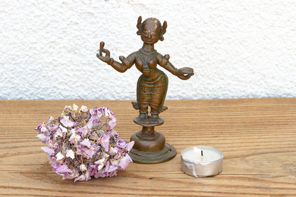 19th Century Ritual Bronze Miniature Apsara