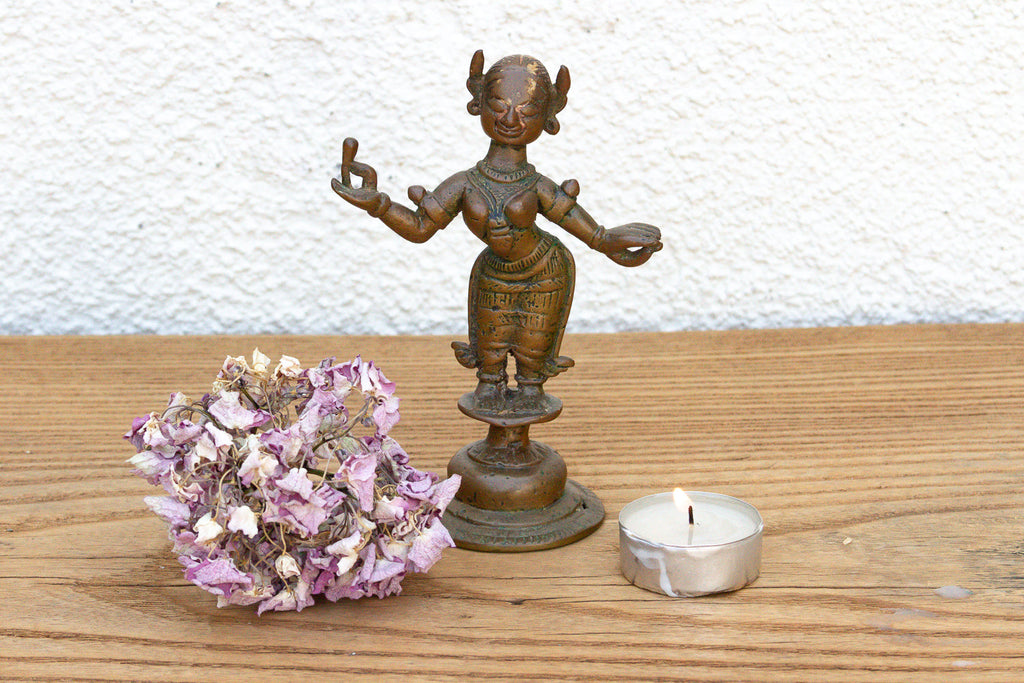 19th Century Ritual Bronze Miniature Apsara