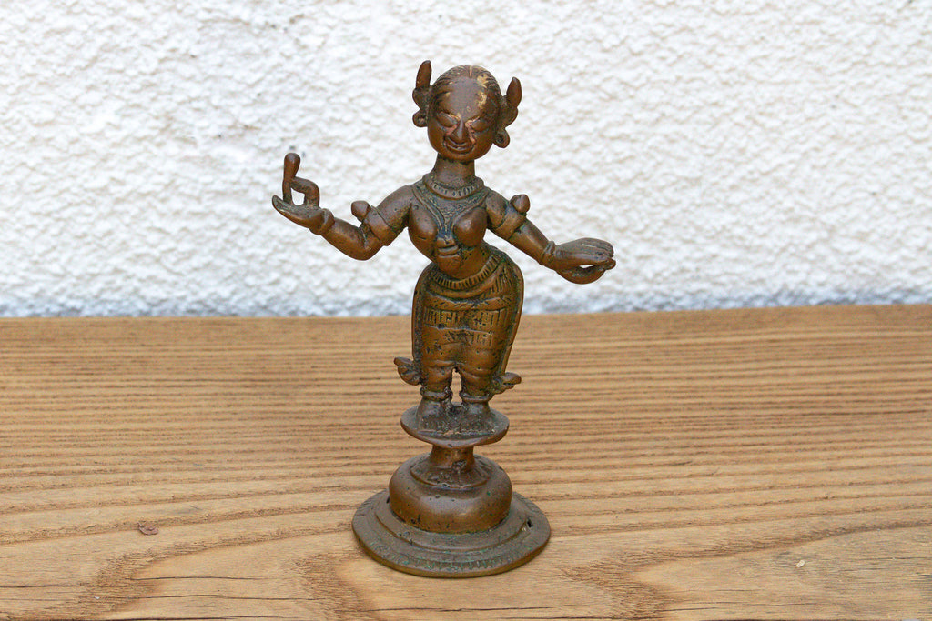 19th Century Ritual Bronze Miniature Apsara