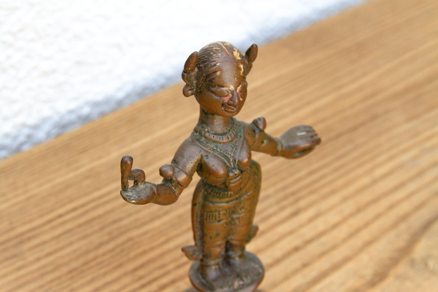 19th Century Ritual Bronze Miniature Apsara