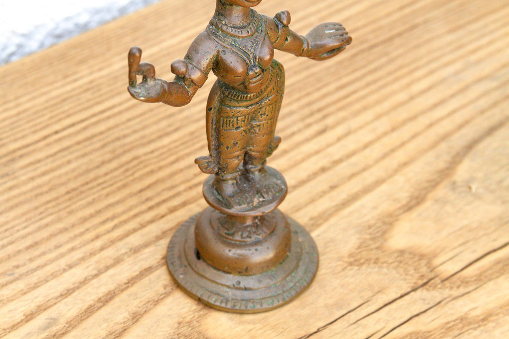 19th Century Ritual Bronze Miniature Apsara