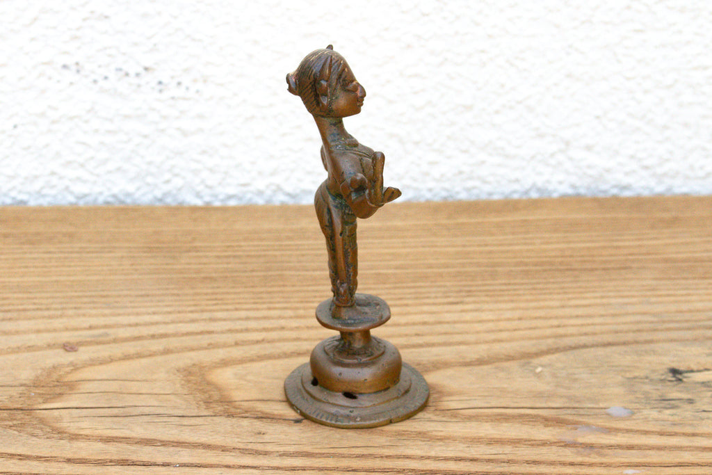 19th Century Ritual Bronze Miniature Apsara