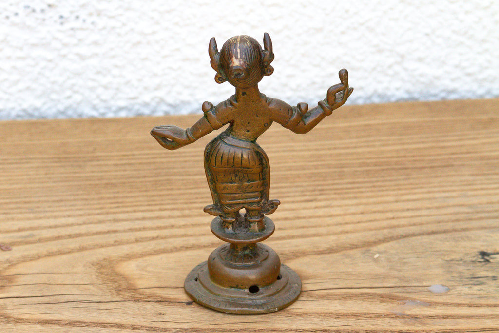 19th Century Ritual Bronze Miniature Apsara
