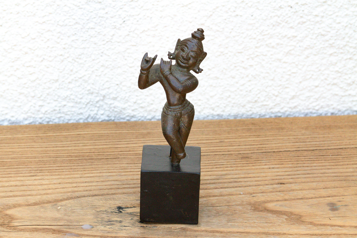 Ancient Indian Miniature Bronze Krishna Figure