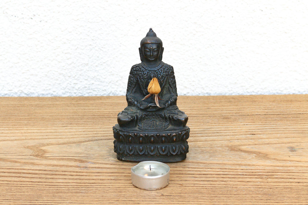 Antique East Asian Patinated Miniature Buddha