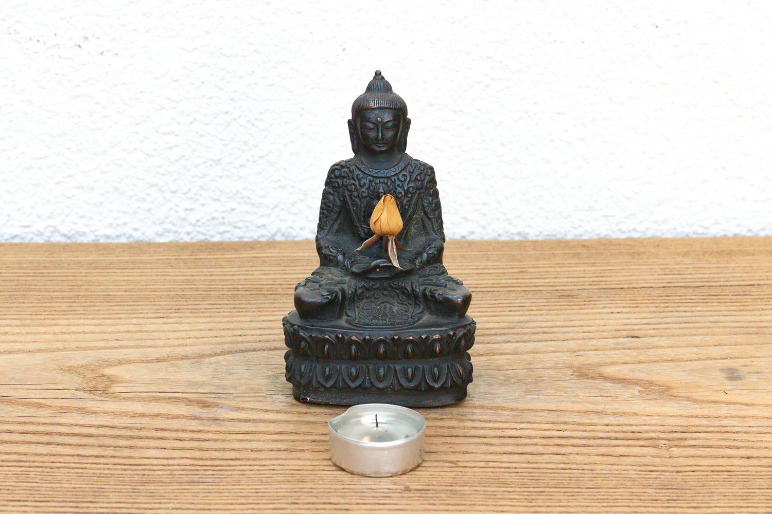 Antique East Asian Patinated Miniature Buddha