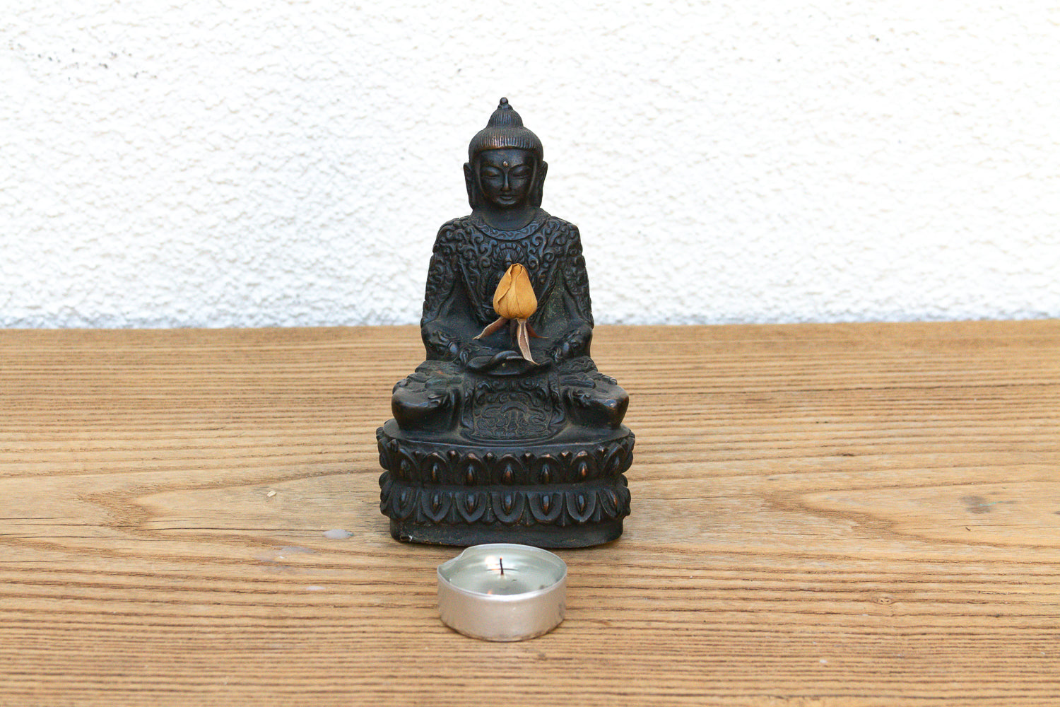 Antique East Asian Patinated Miniature Buddha