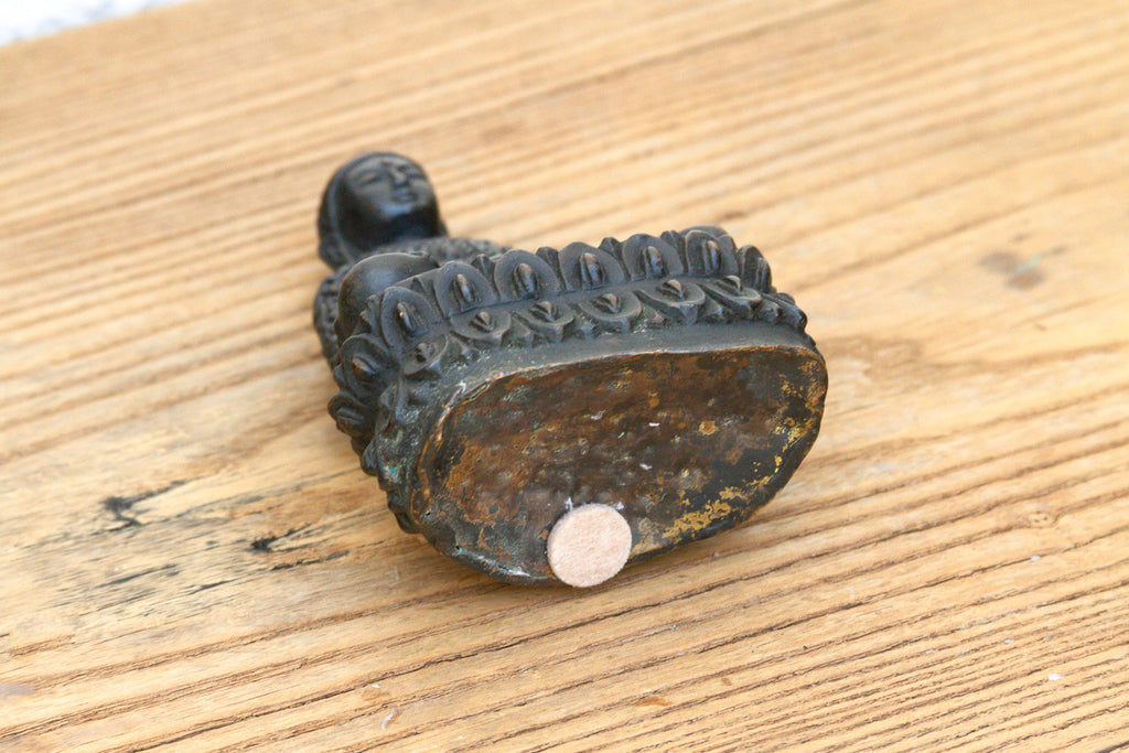 Antique East Asian Patinated Miniature Buddha