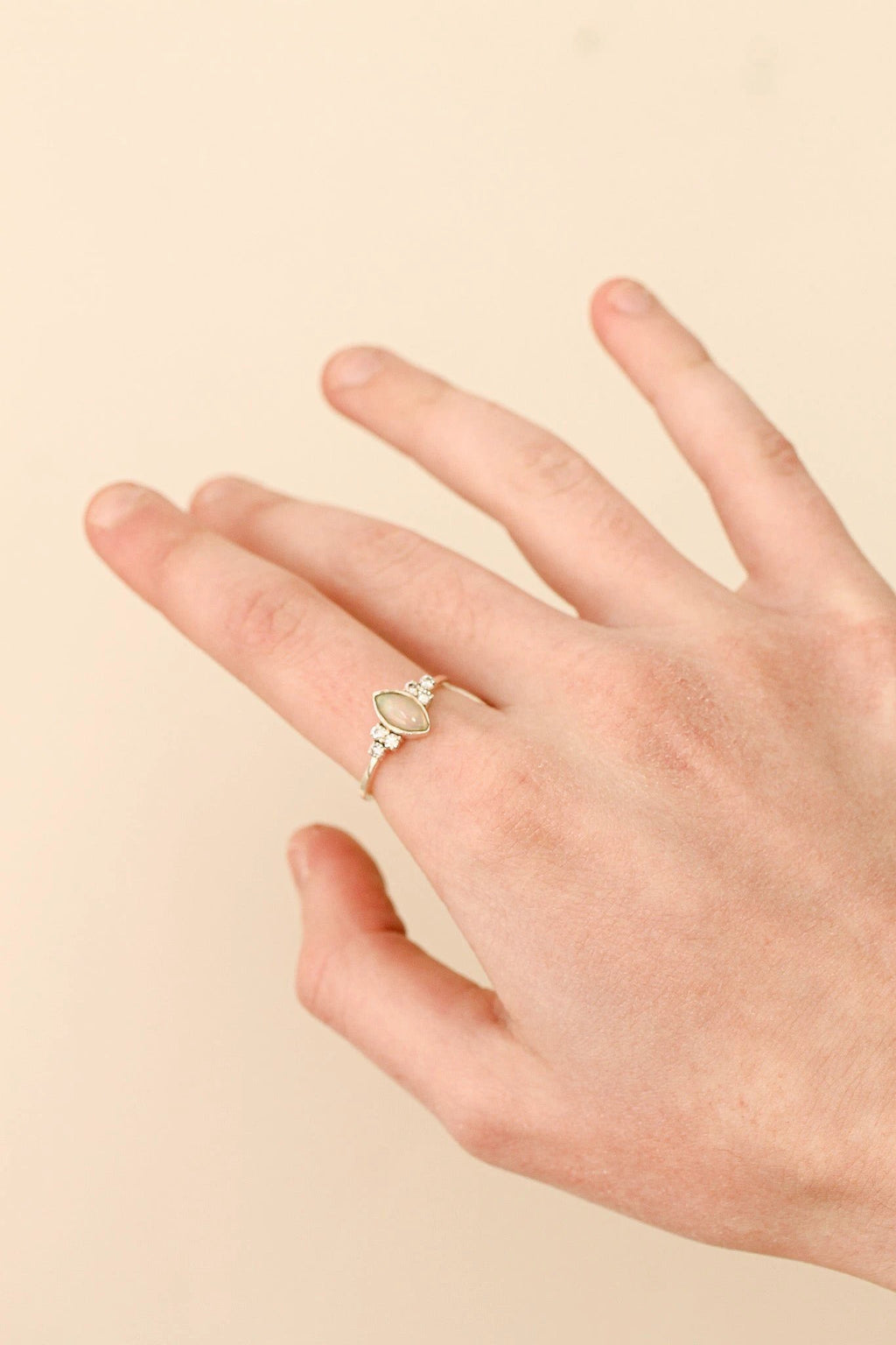 Serena Opal Ring in Silver by Rose & Clay