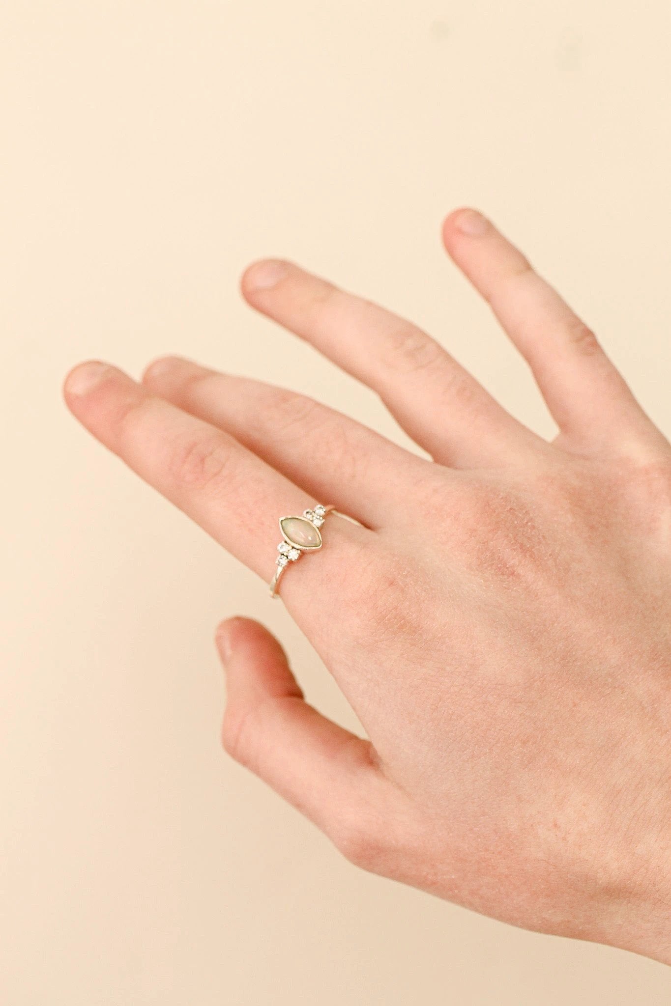 Serena Opal Ring in Silver by Rose & Clay