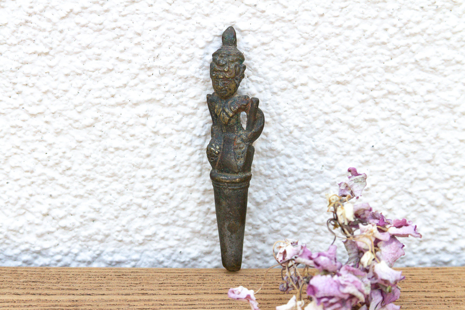 Apothecary Southeast Asian Bronze Figural Finial