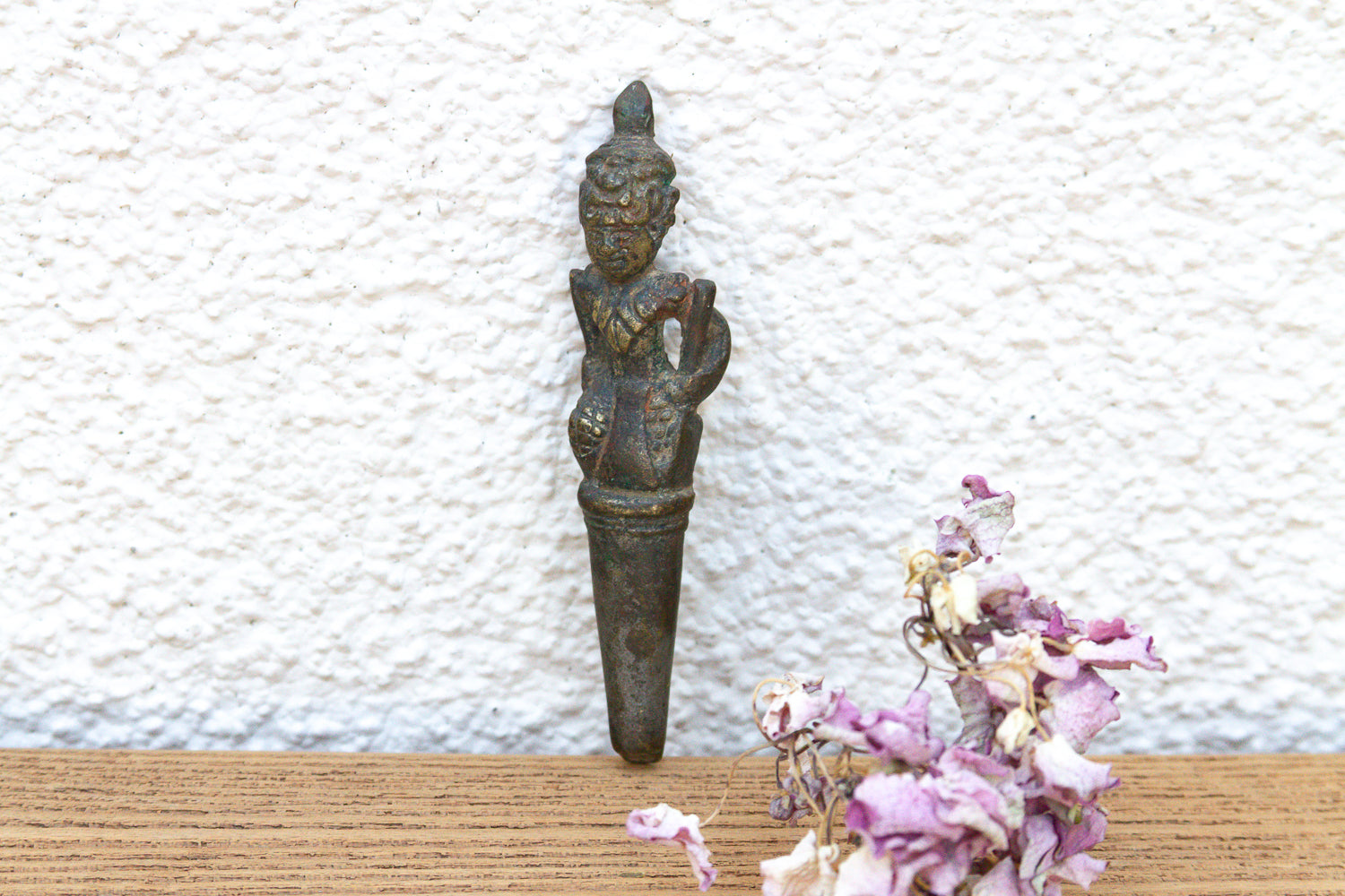 Apothecary Southeast Asian Bronze Figural Finial