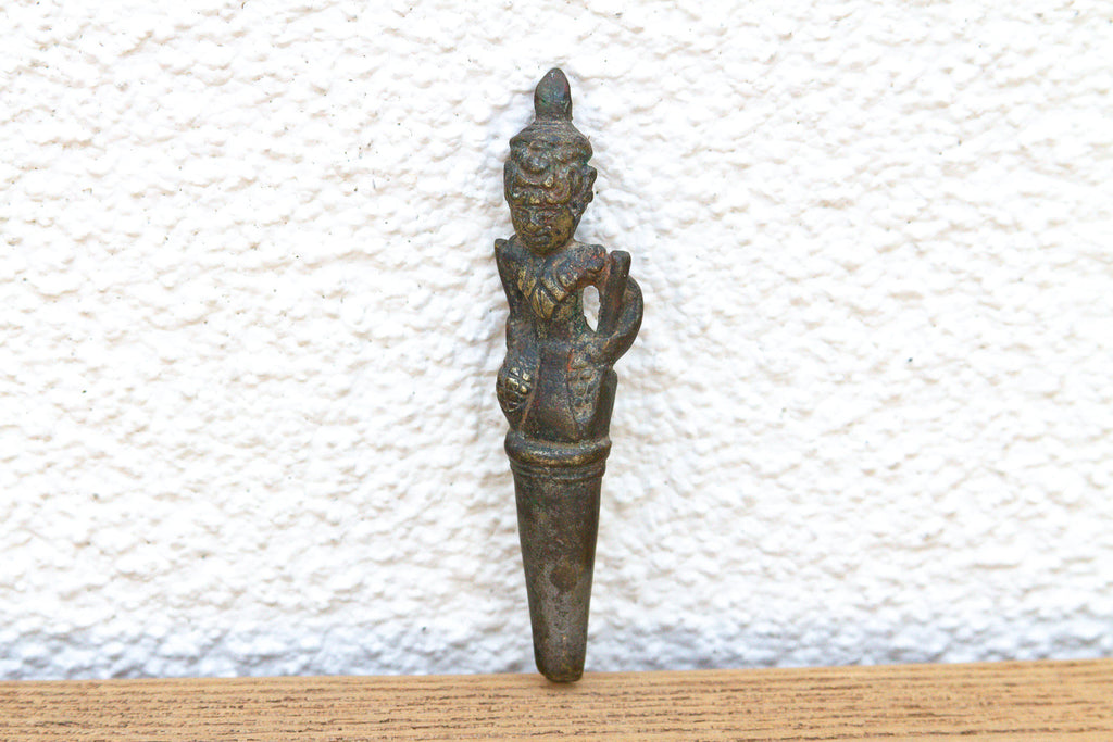 Apothecary Southeast Asian Bronze Figural Finial
