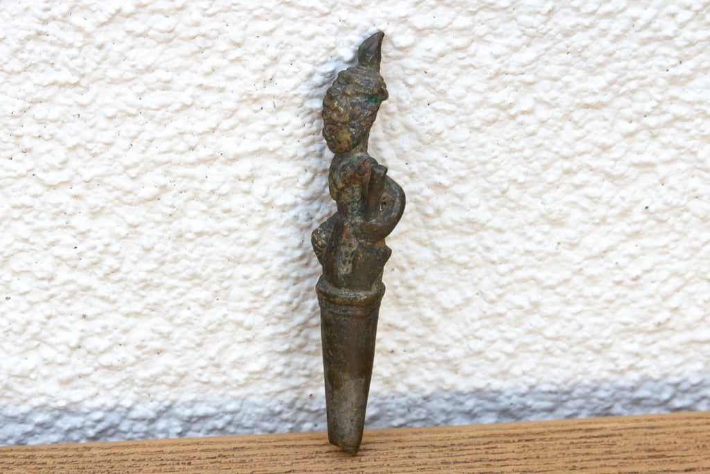 Apothecary Southeast Asian Bronze Figural Finial