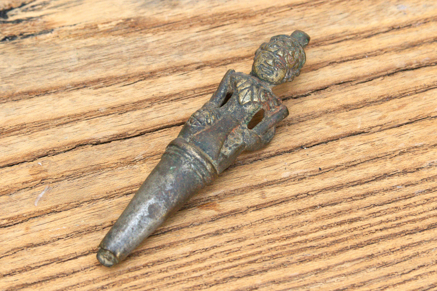 Apothecary Southeast Asian Bronze Figural Finial