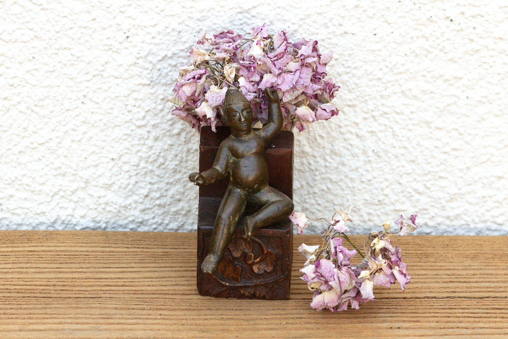 Antique Miniature Lost-Wax Bronze Balakrishna