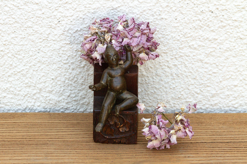 Antique Miniature Lost-Wax Bronze Balakrishna