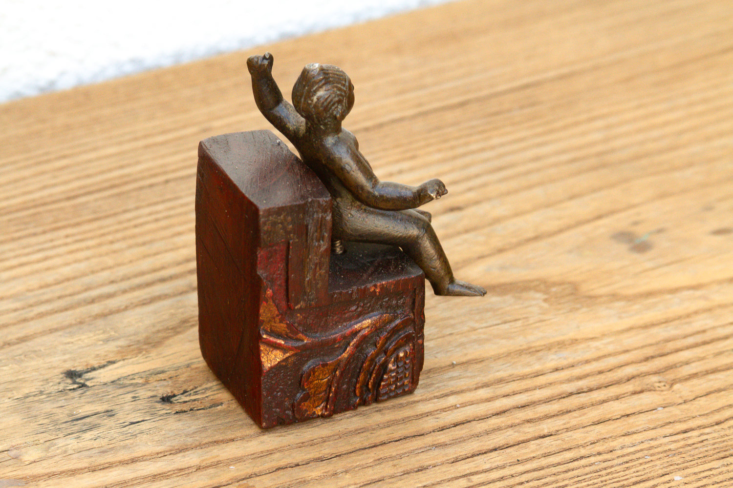 Antique Miniature Lost-Wax Bronze Balakrishna