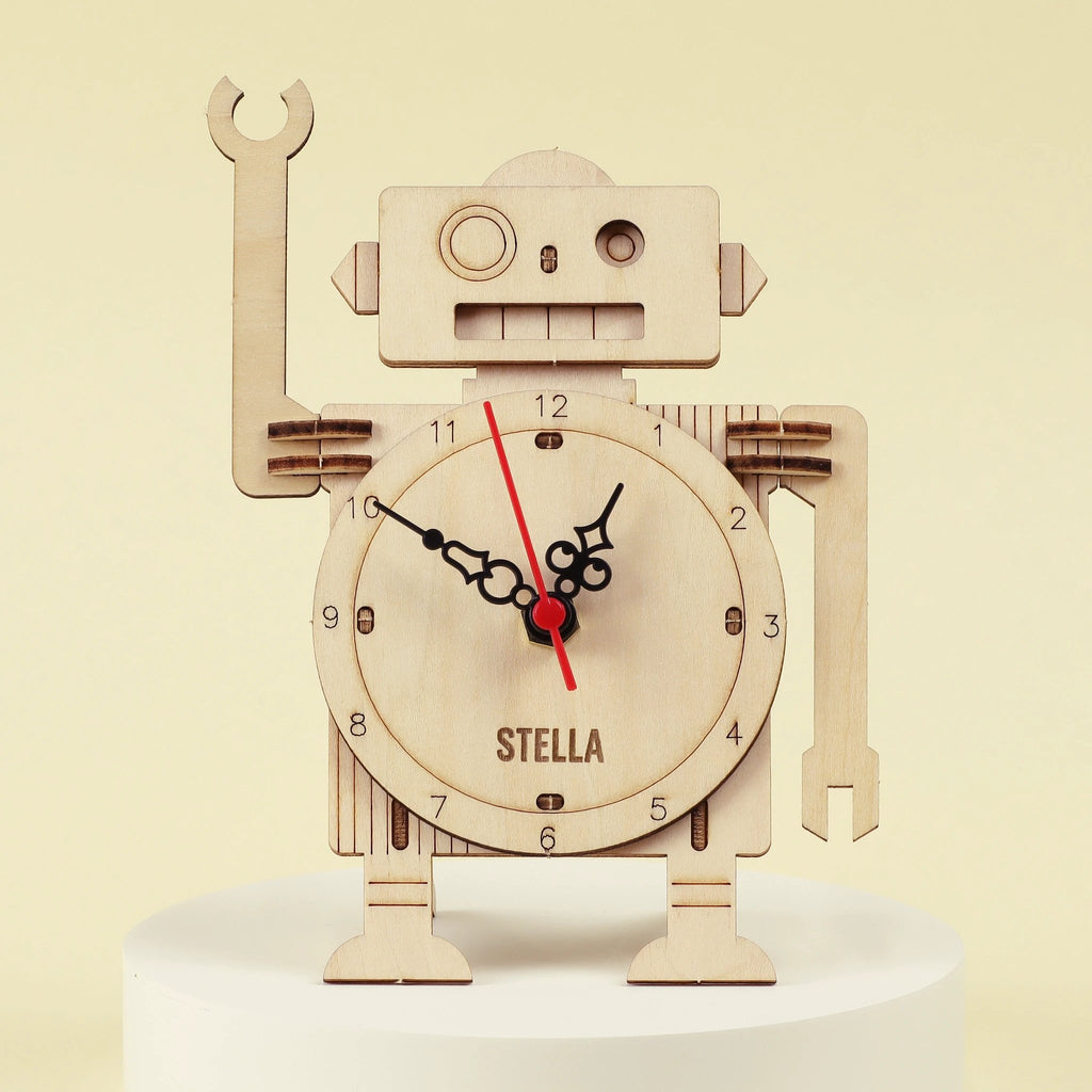 Robot Clock DIY Kit, Educational STEM Toy by Kitsville