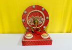 Ganpati Singhasan with Backdrop - Reusable Decoration for Ganesha Chaturthi/Ganpati Festival
