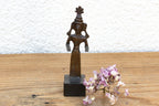 Crowned Tribal Miniature Bronze Female Figure