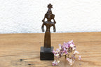 Crowned Tribal Miniature Bronze Female Figure