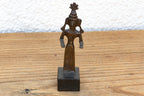 Crowned Tribal Miniature Bronze Female Figure