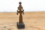 Crowned Tribal Miniature Bronze Female Figure