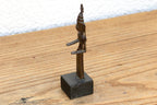 Crowned Tribal Miniature Bronze Female Figure