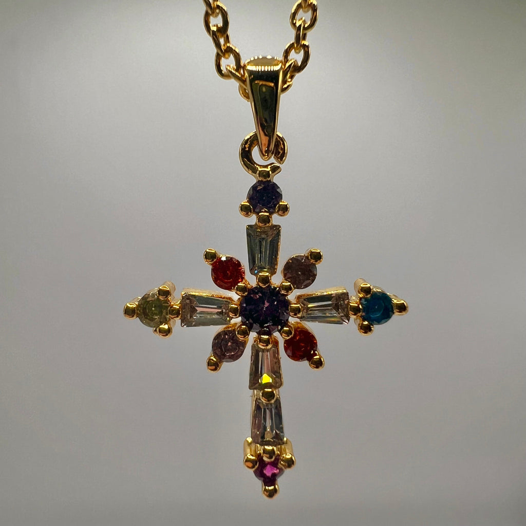 Colorful Cross Necklace