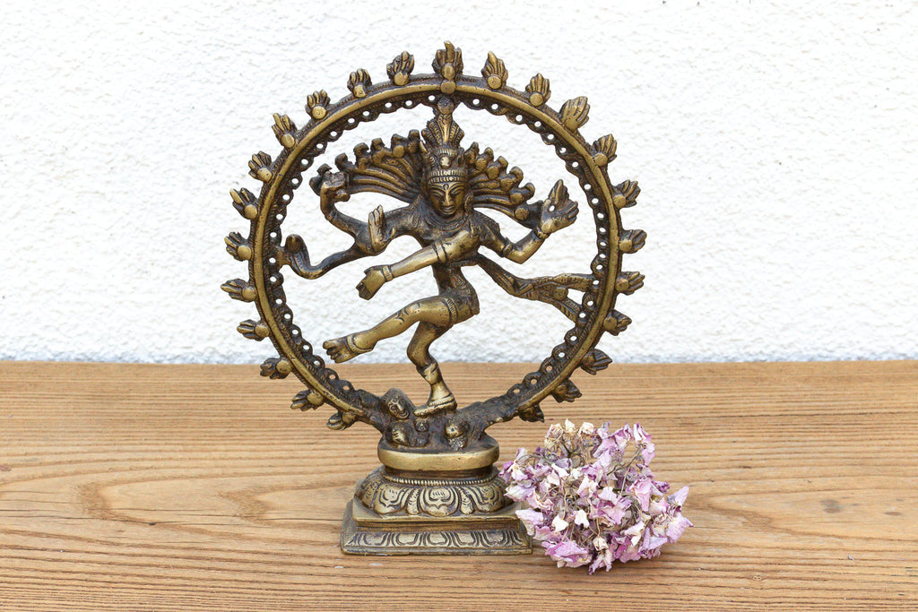 Burnished Golden Brass Shiva Nataraja